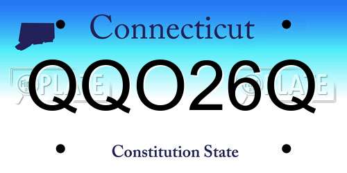 QQO26Q Connecticut License Plate