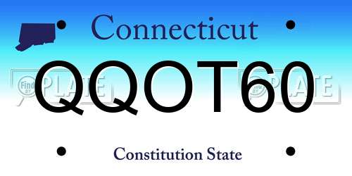 QQOT60 Connecticut License Plate