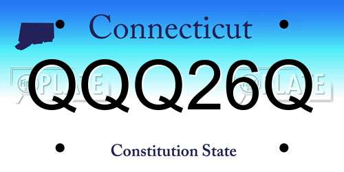 QQQ26Q Connecticut License Plate