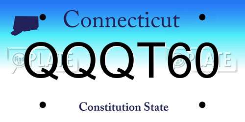 QQQT60 Connecticut License Plate