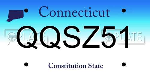 QQSZ51 Connecticut License Plate