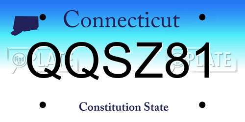 QQSZ81 Connecticut License Plate