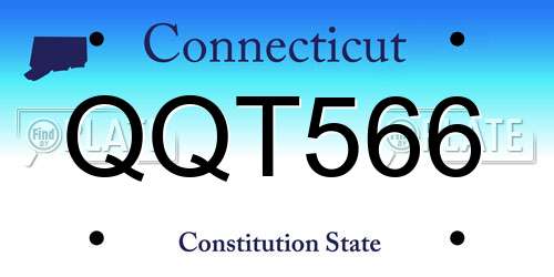QQT566 Connecticut License Plate