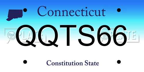 QQTS66 Connecticut License Plate