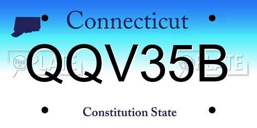 QQV35B Connecticut License Plate