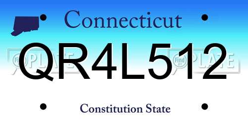 QR4L512 Connecticut License Plate