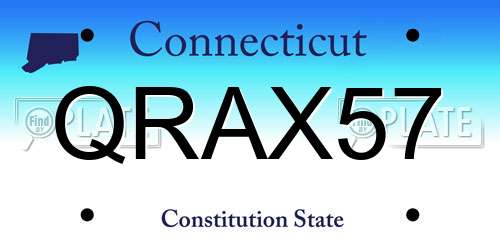 QRAX57 Connecticut License Plate