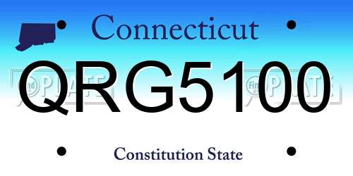 QRG5100 Connecticut License Plate