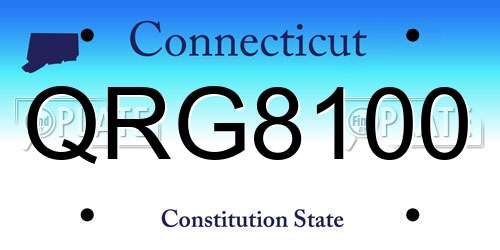 QRG8100 Connecticut License Plate