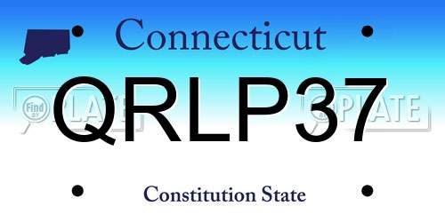 QRLP37 Connecticut License Plate