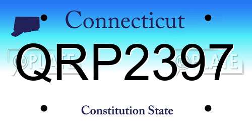 QRP2397 Connecticut License Plate