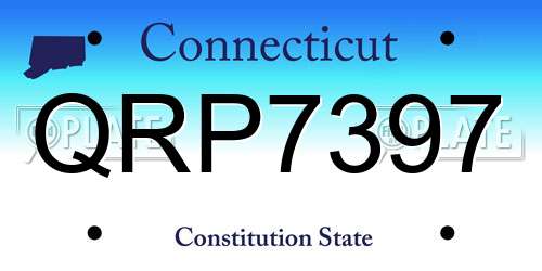 QRP7397 Connecticut License Plate