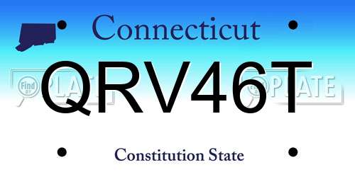 QRV46T Connecticut License Plate