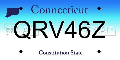 QRV46Z Connecticut License Plate