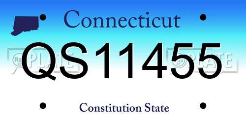 QS11455 Connecticut License Plate