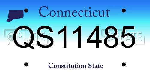 QS11485 Connecticut License Plate