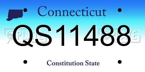 QS11488 Connecticut License Plate