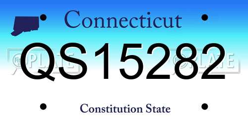 QS15282 Connecticut License Plate