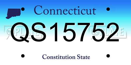 QS15752 Connecticut License Plate