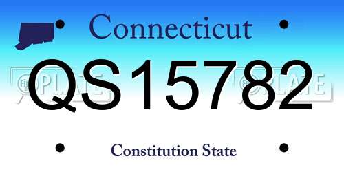 QS15782 Connecticut License Plate