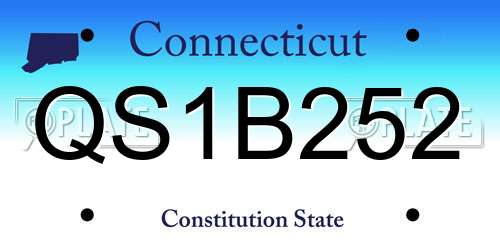 QS1B252 Connecticut License Plate