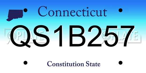 QS1B257 Connecticut License Plate