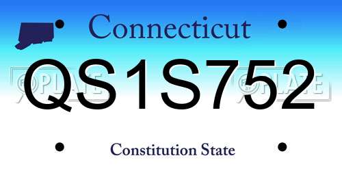 QS1S752 Connecticut License Plate