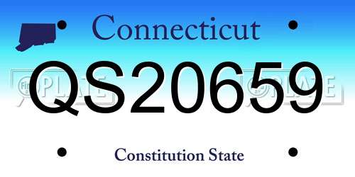 QS20659 Connecticut License Plate
