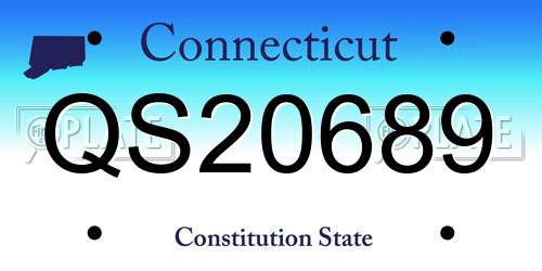 QS20689 Connecticut License Plate