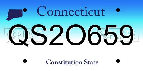 QS2O659 Connecticut License Plate