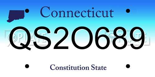 QS2O689 Connecticut License Plate