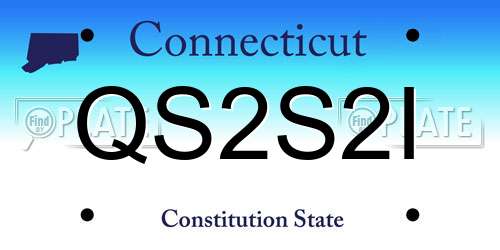 QS2S2I Connecticut License Plate