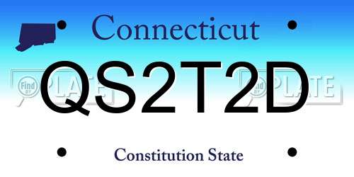 QS2T2D Connecticut License Plate