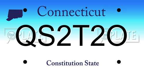 QS2T2O Connecticut License Plate