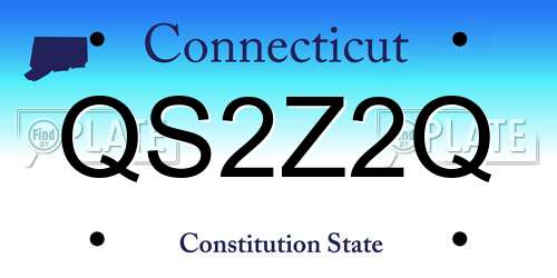 QS2Z2Q Connecticut License Plate