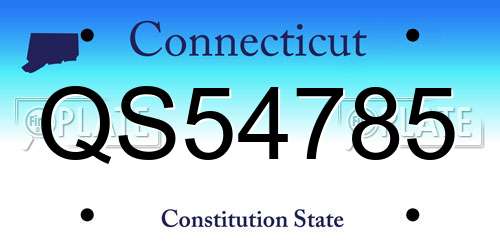 QS54785 Connecticut License Plate