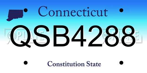 QSB4288 Connecticut License Plate