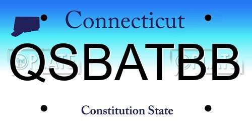 QSBATBB Connecticut License Plate