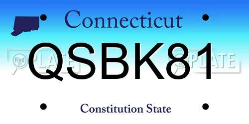 QSBK81 Connecticut License Plate