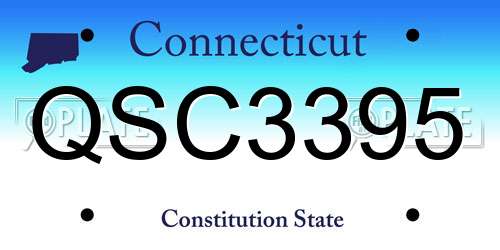 QSC3395 Connecticut License Plate