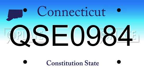 QSE0984 Connecticut License Plate