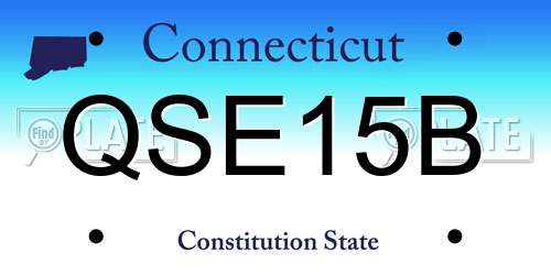 QSE15B Connecticut License Plate