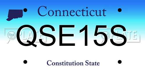QSE15S Connecticut License Plate