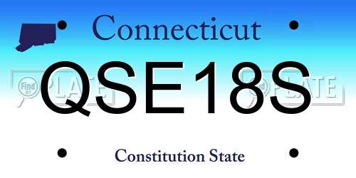 QSE18S Connecticut License Plate