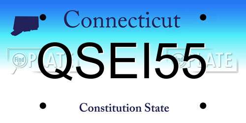 QSEI55 Connecticut License Plate