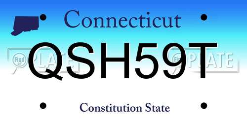 QSH59T Connecticut License Plate