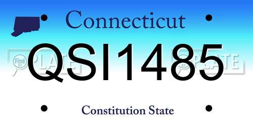 QSI1485 Connecticut License Plate