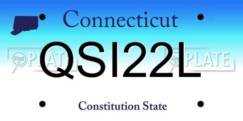 QSI22L Connecticut License Plate