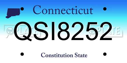 QSI8252 Connecticut License Plate