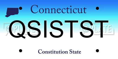 QSISTST Connecticut License Plate